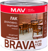 Лак BRAVA ALKYD 1120 для наружной отделки деревянных поверхностей 