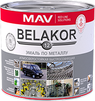 Эмаль BELAKOR 12 для окрашивания загрунтованных стальных и чугунных поверхностей металлоконструкций