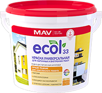 Краска ECOL 33 для наружной и внутренней окраски отапливаемых и неотапливаемых зданий
