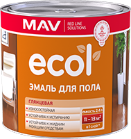 Эмаль ECOL для пола (ПФ-266) золотисто-коричневая ECOL для пола 2,4л (2 кг)
