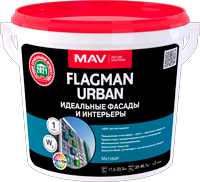 Краска FLAGMAN URBAN для создания долговечного защитно-декоративного покрытия минеральных фасадов и интерьеров зданий (I-IV классов)